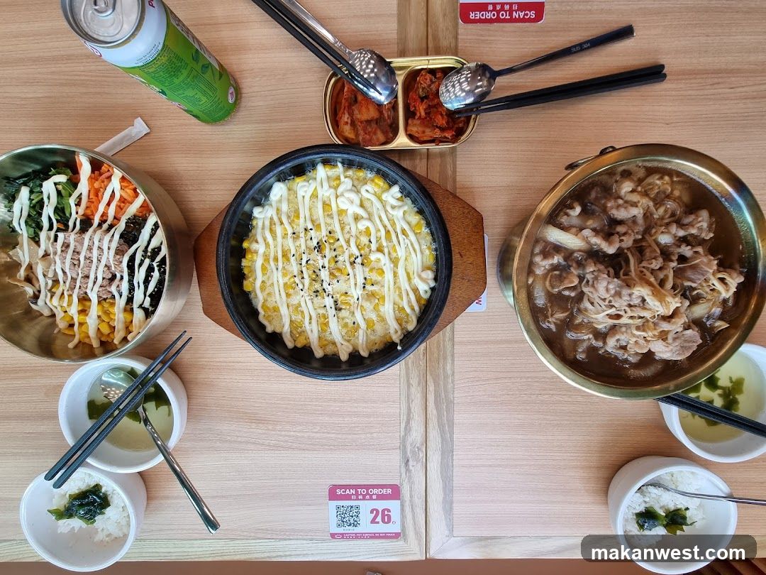 Bowl and Hot Pot Meal Spread
