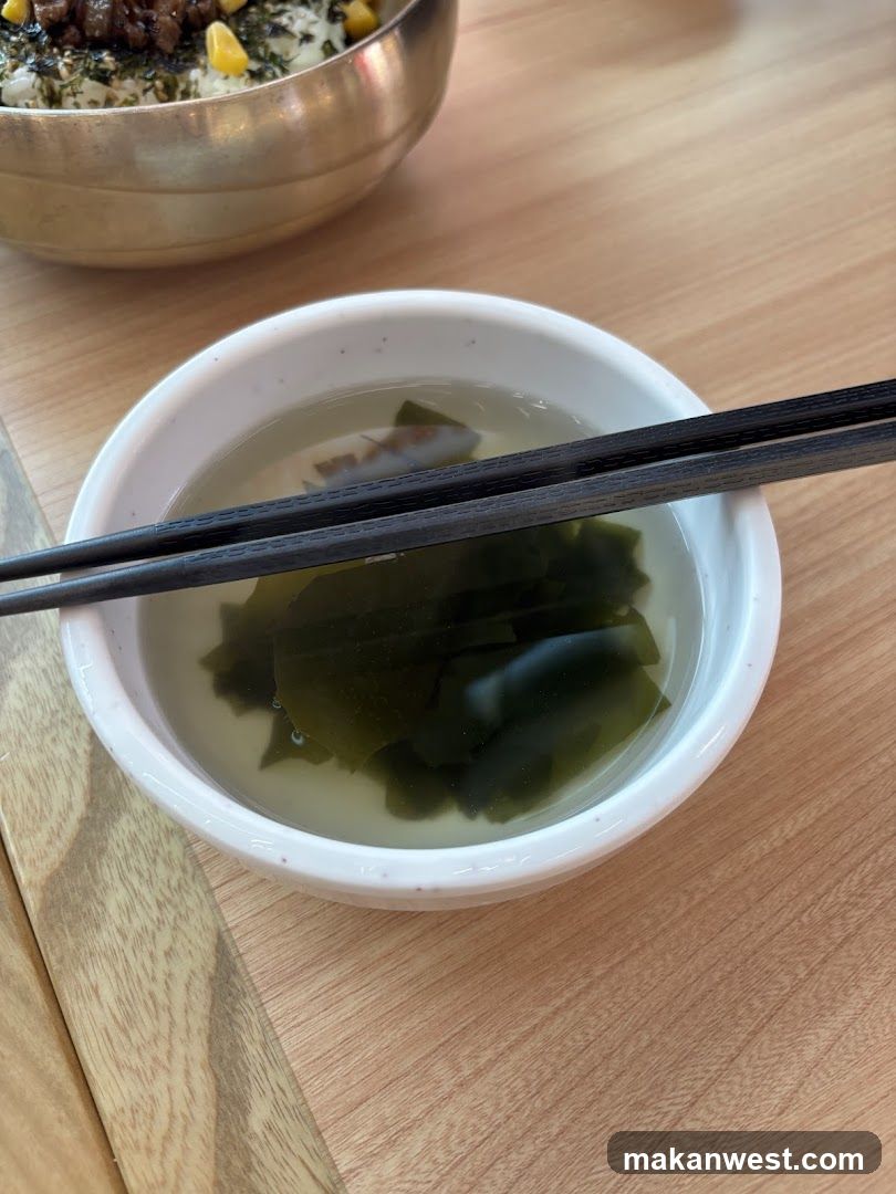 Seaweed Soup with Chopsticks