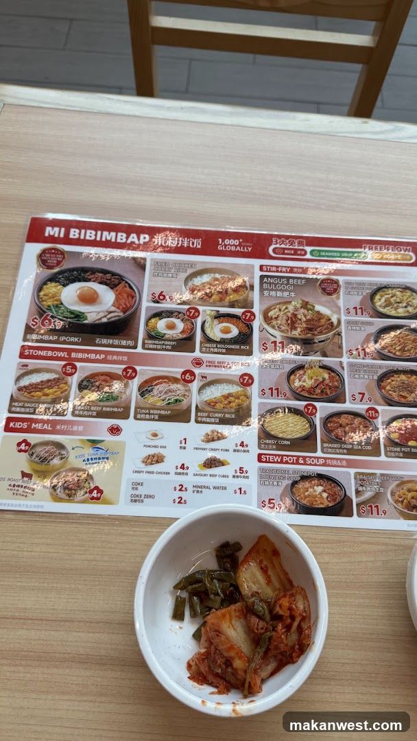 Bibimbap Restaurant Table Setting