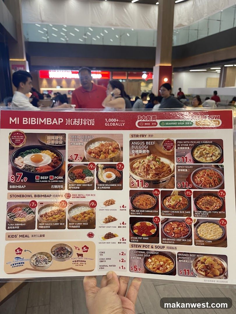 MI BIBIMBAP Menu Board