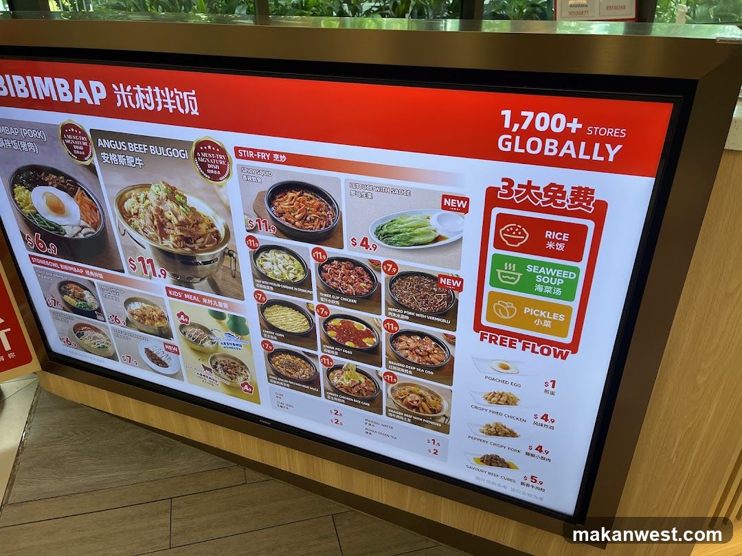 Bibimbap Menu Board