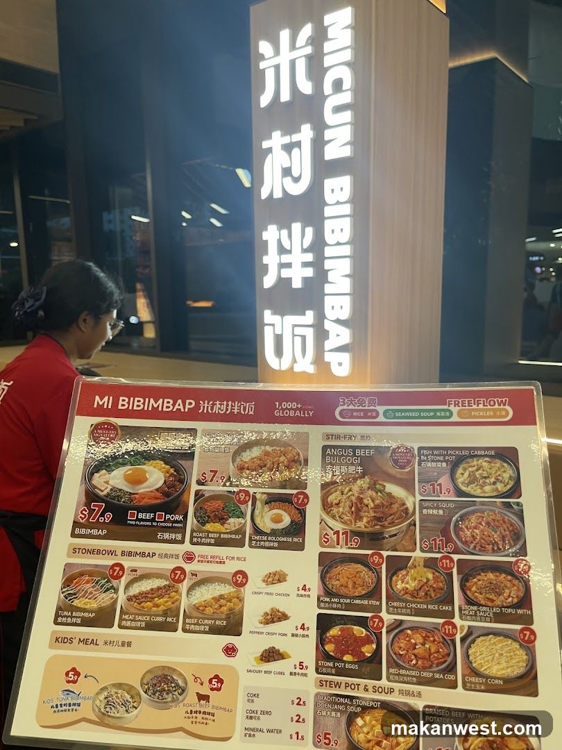 MICUN BIBIMBAP Menu Board