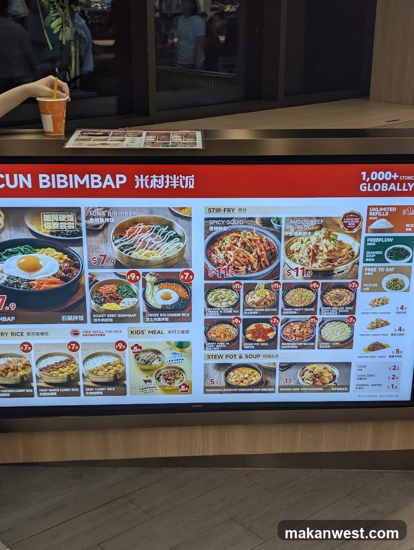 Bibimbap Menu Board
