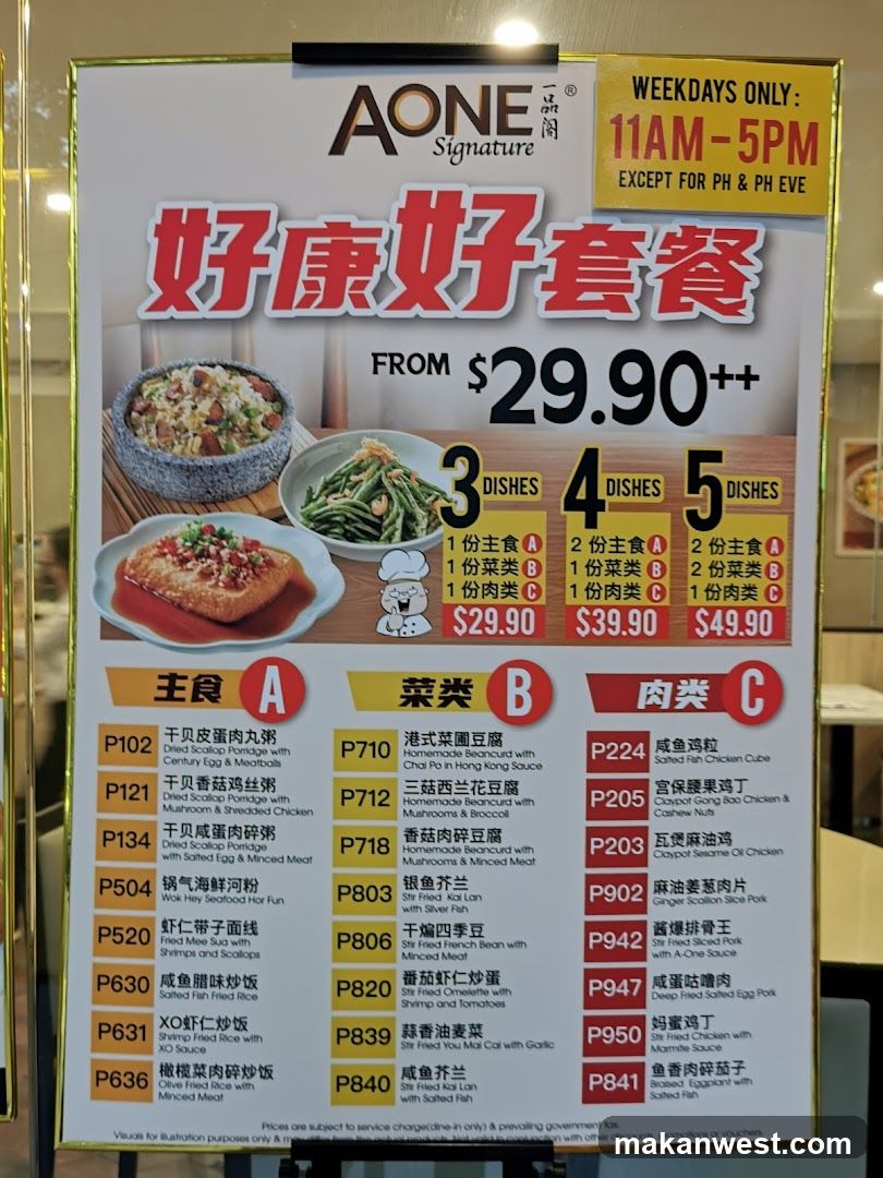 AONE Signature Menu Board
