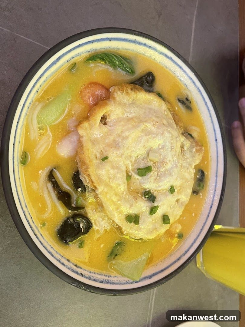 Egg Noodle Soup with Fried Egg