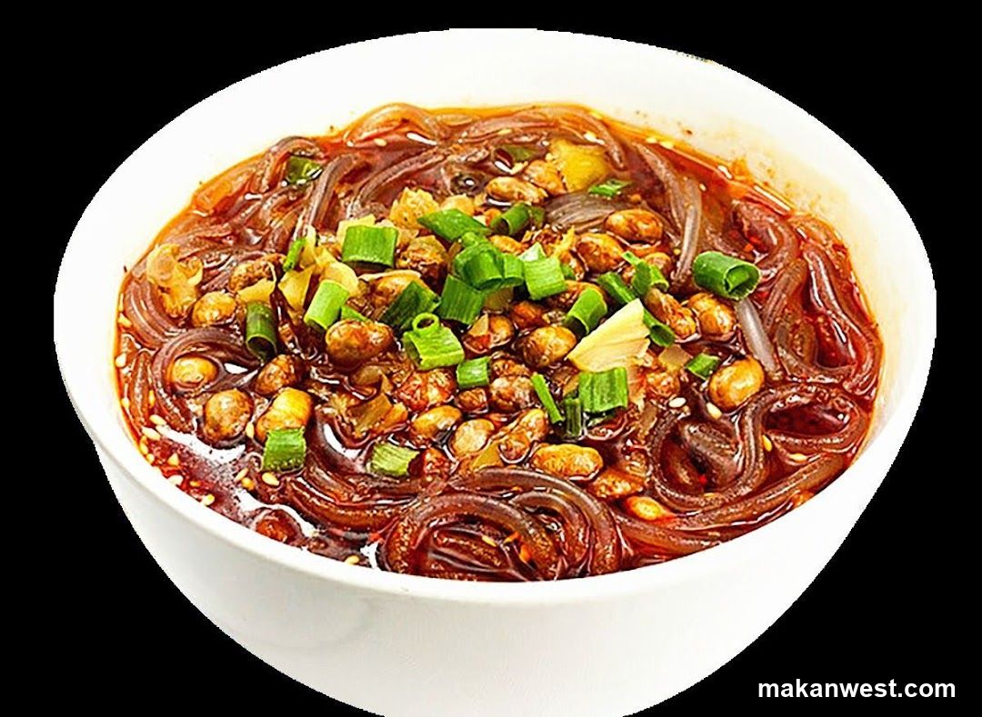 Spicy Glass Noodles with Peanuts and Scallions