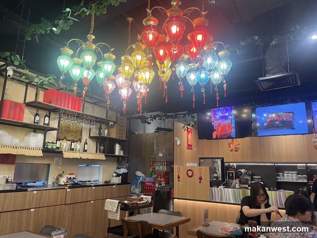 Restaurant Interior with Colorful Lanterns