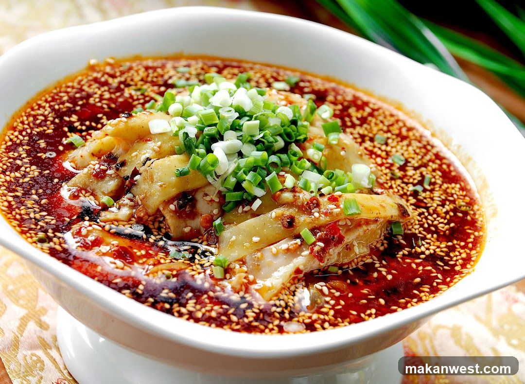 Spicy Fish Dish with Sesame and Scallions