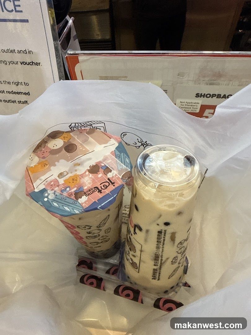 Bubble Tea in Shopping Bag