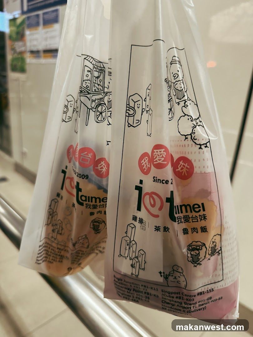 Food delivery bags hanging