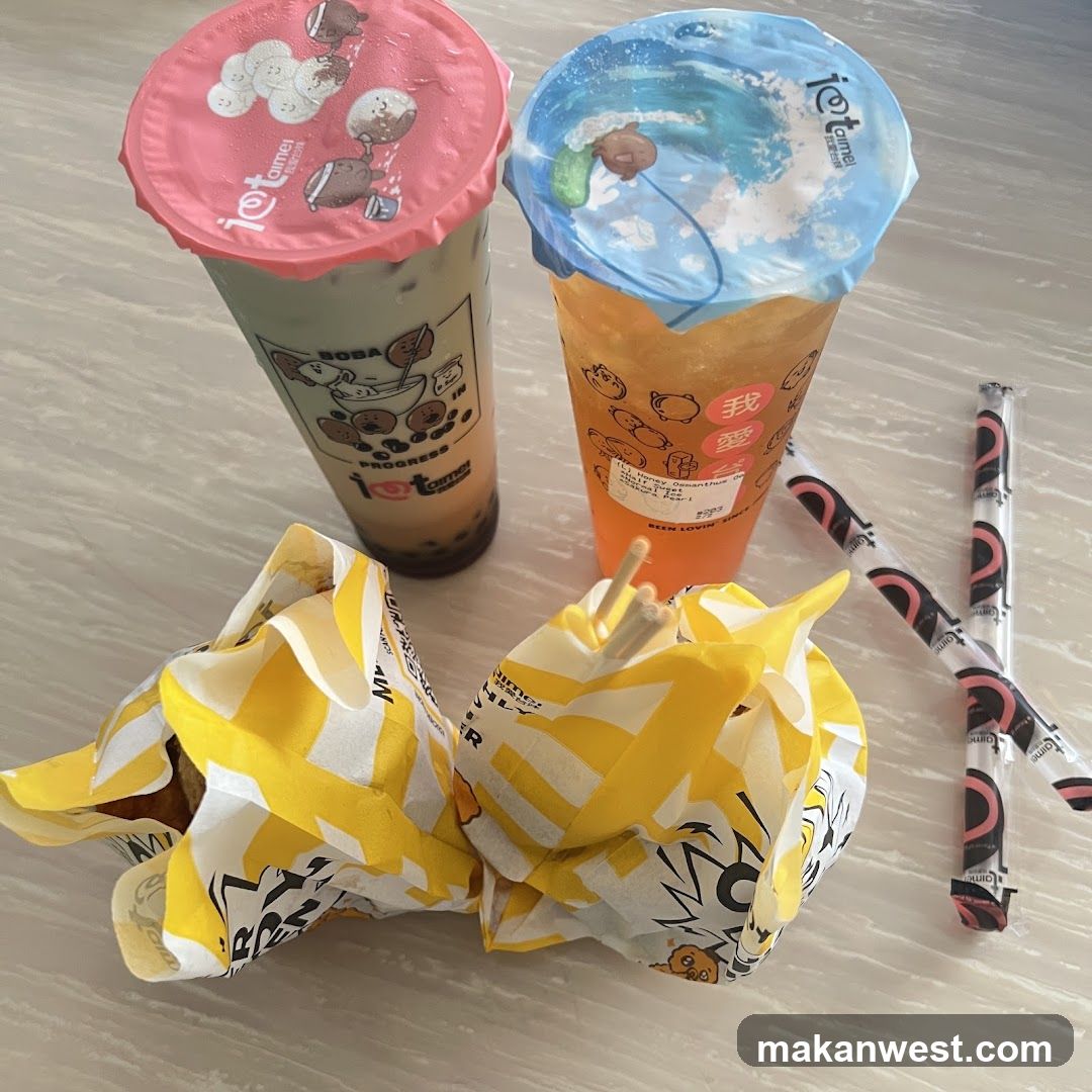 Boba Tea and Food Set