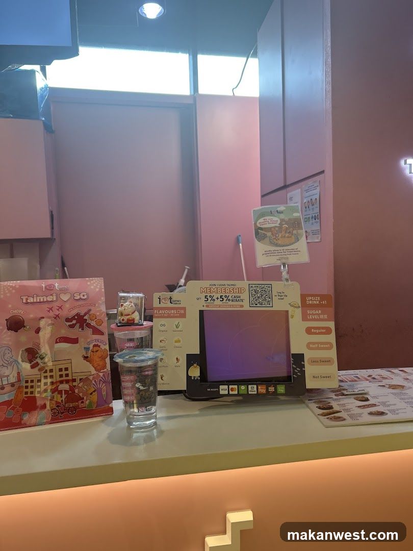 Counter Display with Merchandise and Signage
