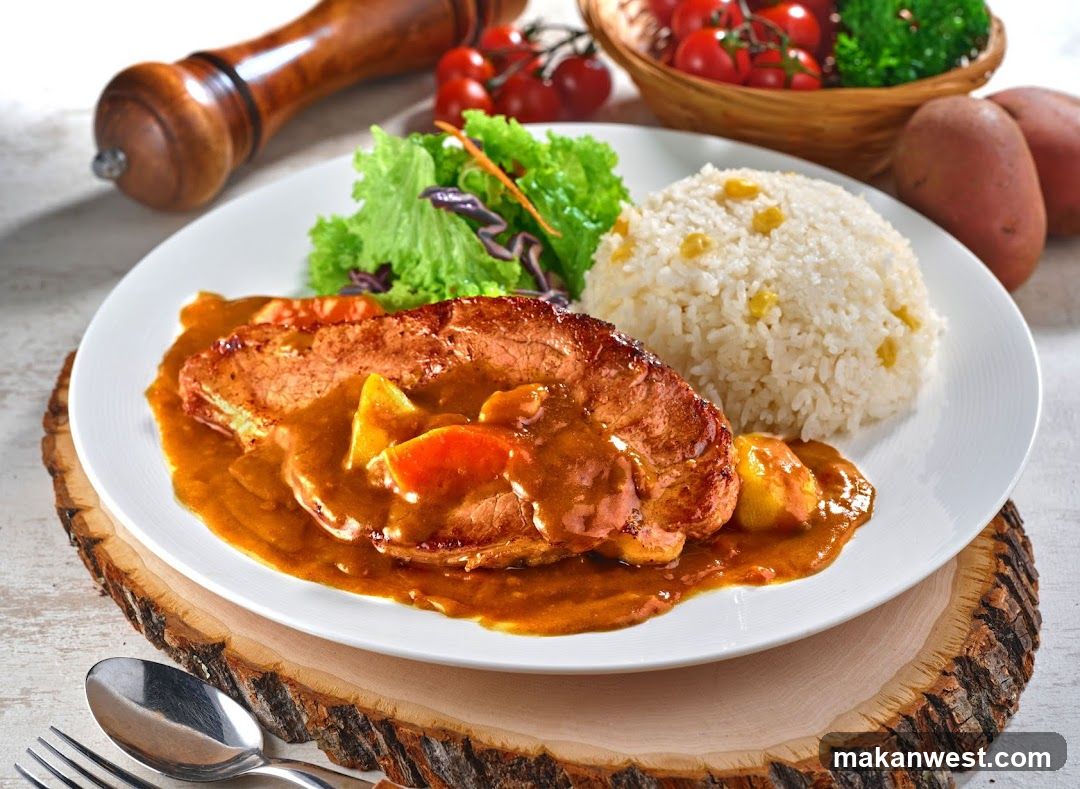 Cured Meat with Rice and Salad