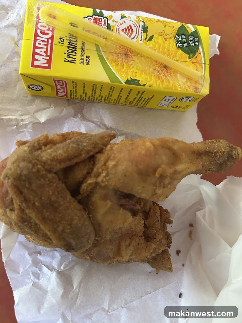 Fried Chicken and Tea Drink
