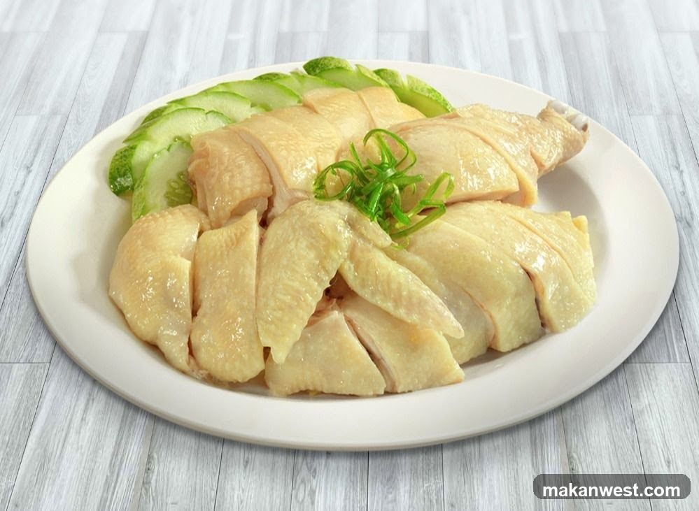 Steamed Chicken with Cucumber Slices