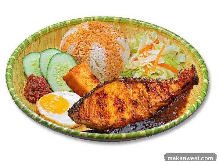 Grilled Fish Rice Bowl