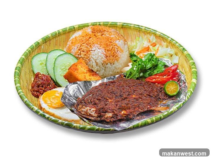 Fried Fish with Rice and Sides