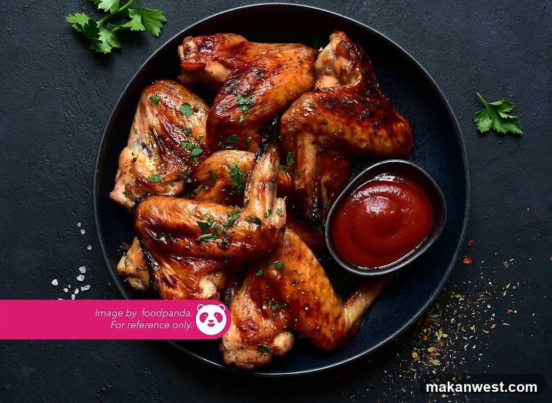 Baked Chicken Wings with Ketchup Dip