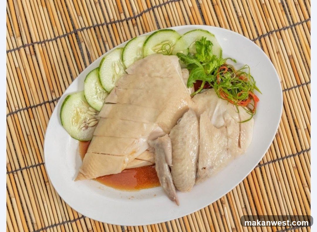 White Cut Chicken with Cucumber and Garnish