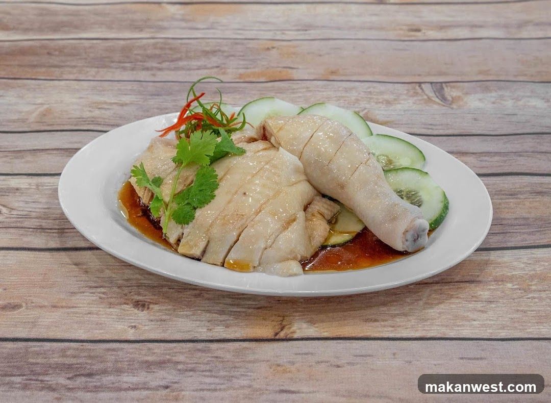 Steamed Chicken with Cucumber and Cilantro