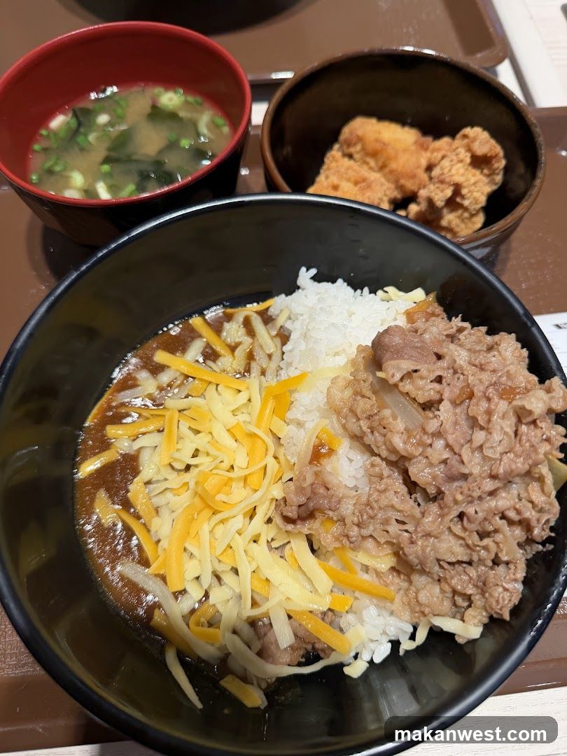 Japanese Meal with Curry Rice Bowl
