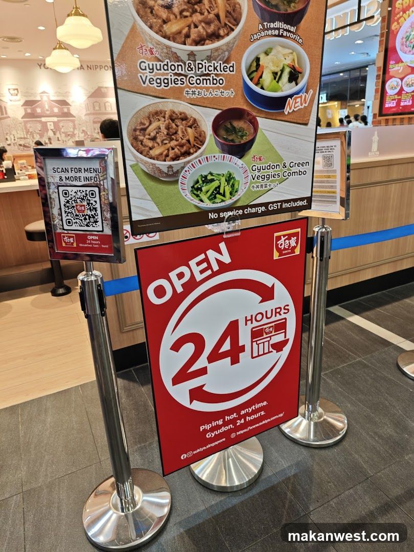 Gyudon & Pickled Veggies Combo Signage