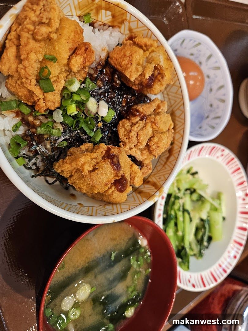 Fried Chicken Rice Bowl Meal