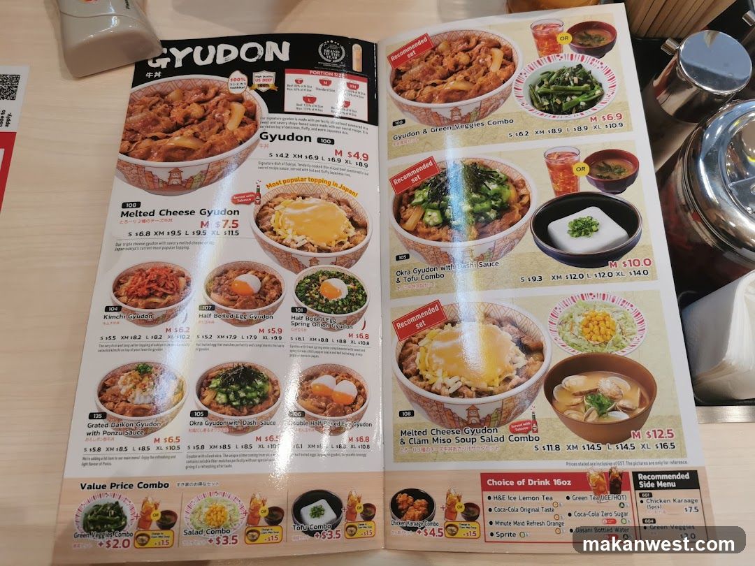 Gyudon Menu