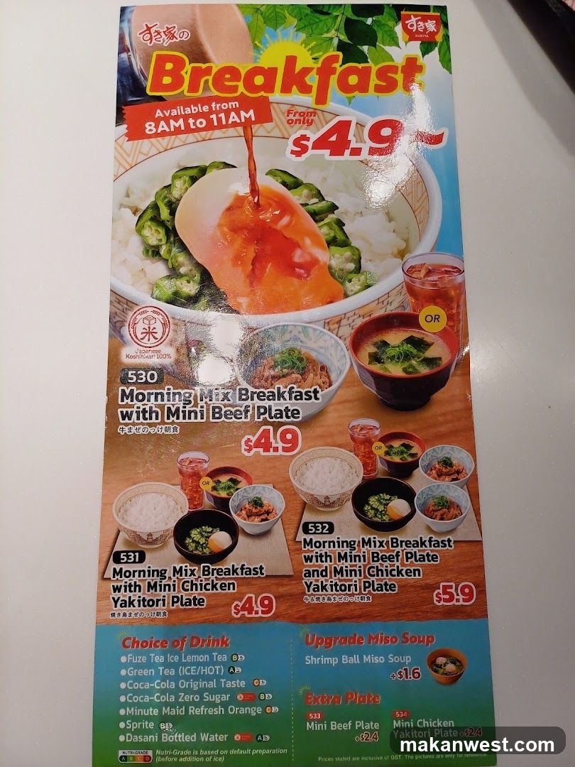 Breakfast Menu