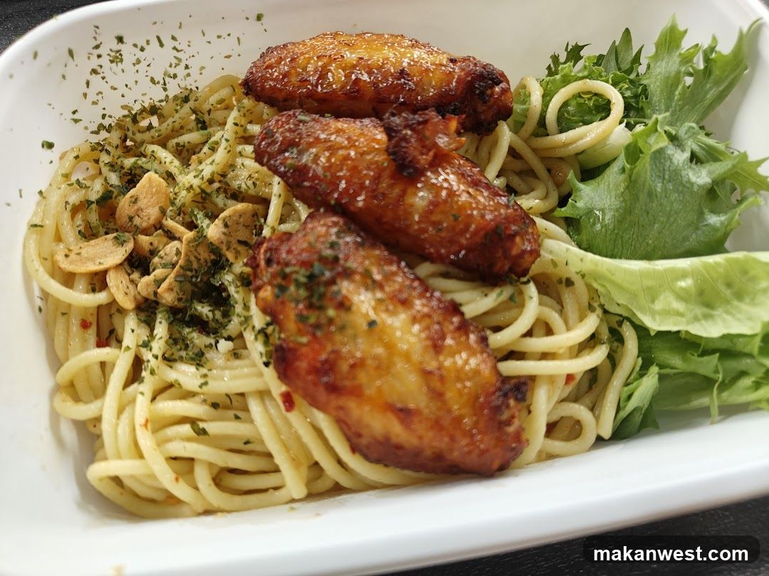 Chicken Wings Pasta Dish