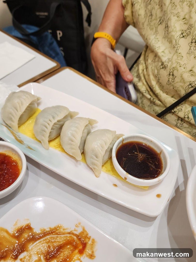 Dumplings with dipping sauces