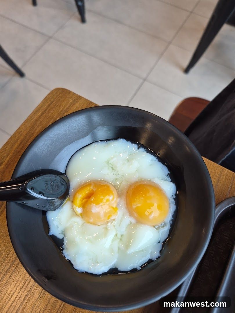Egg Dish in Black Bowl
