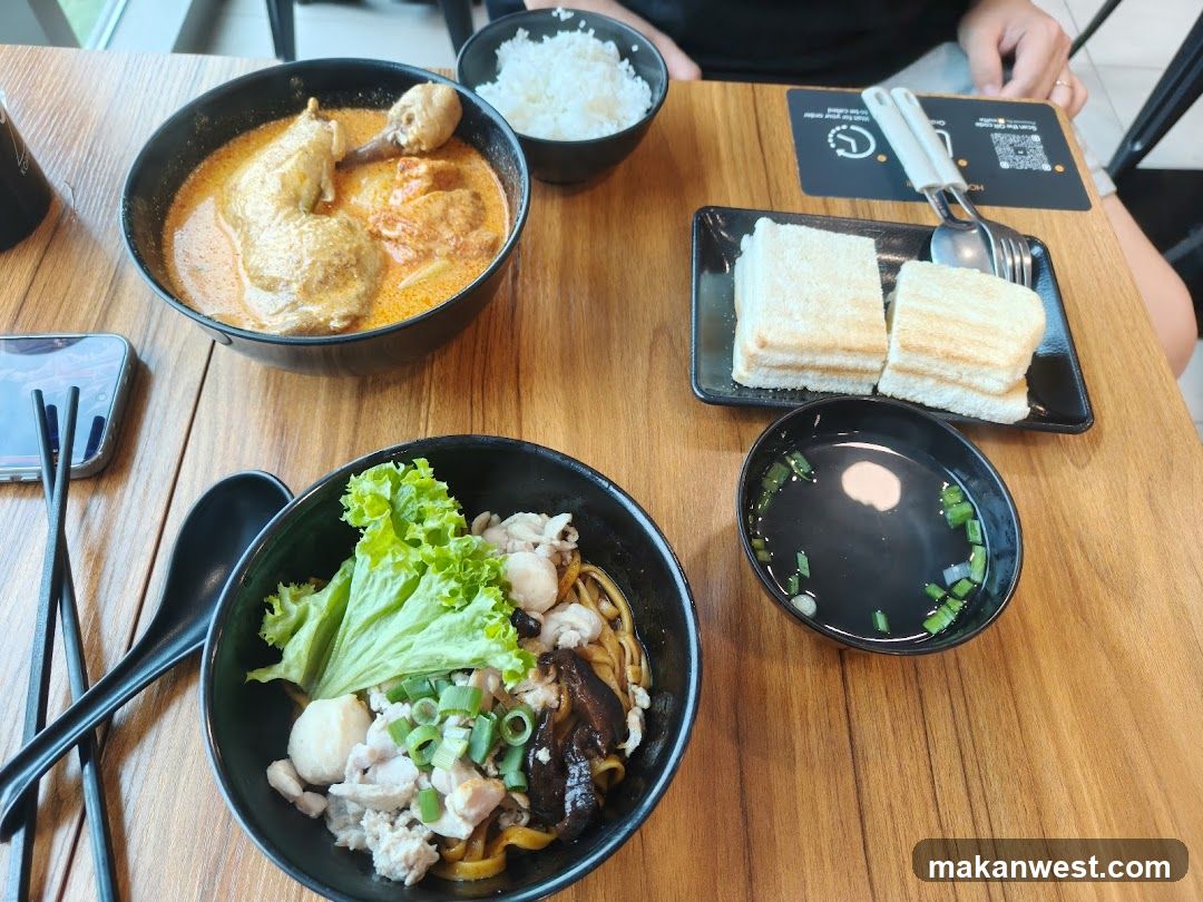 Food Spread on Wooden Table