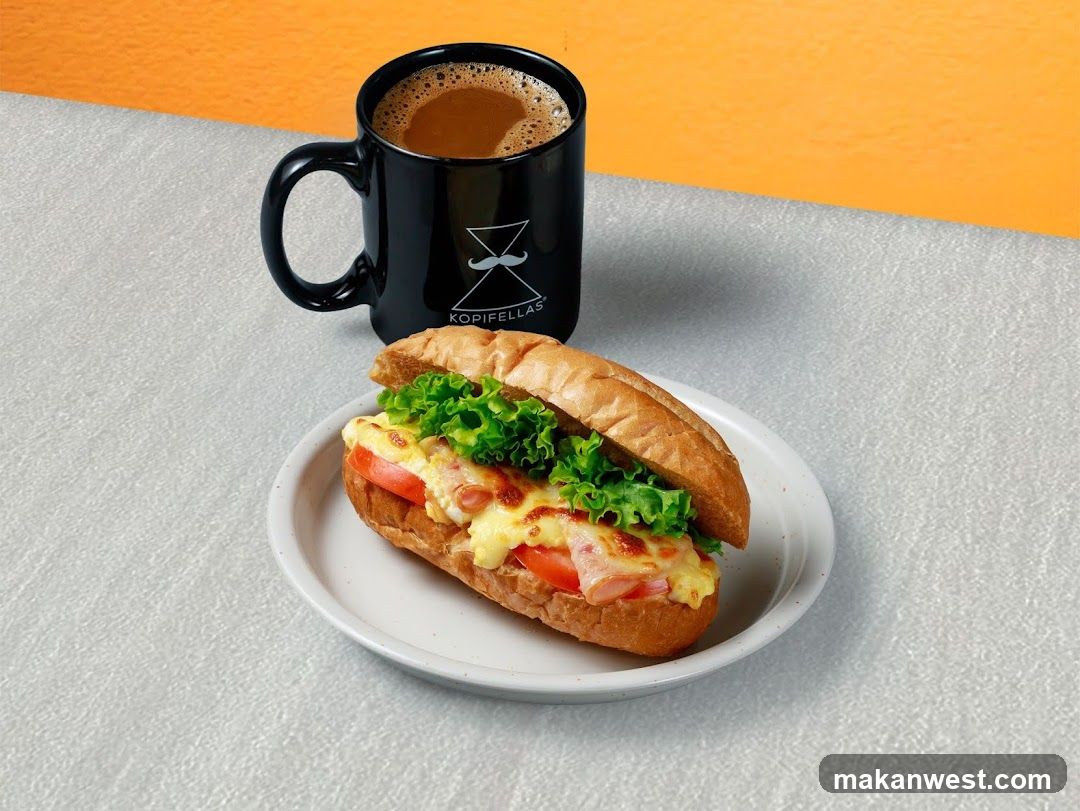 Kopifellas Breakfast Sandwich and Coffee
