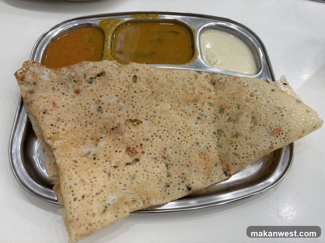 Dosa with Sambar and Chutney