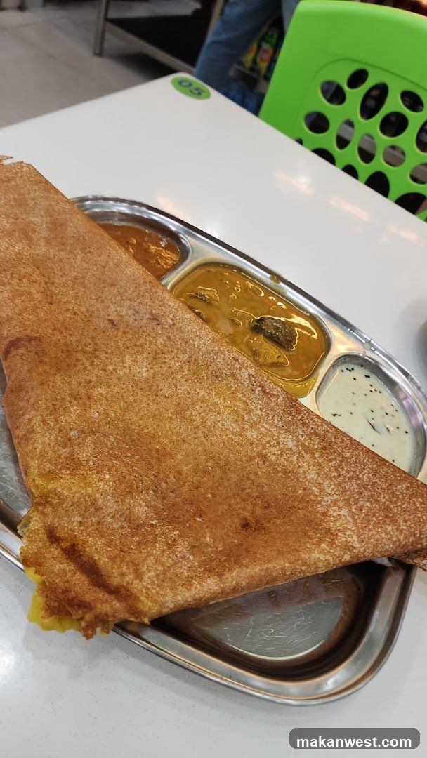 Dosa with Sambar and Chutney