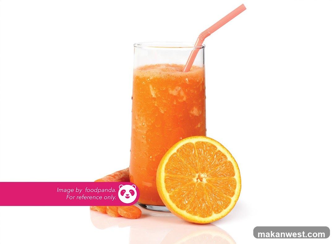 Orange Juice with Straw