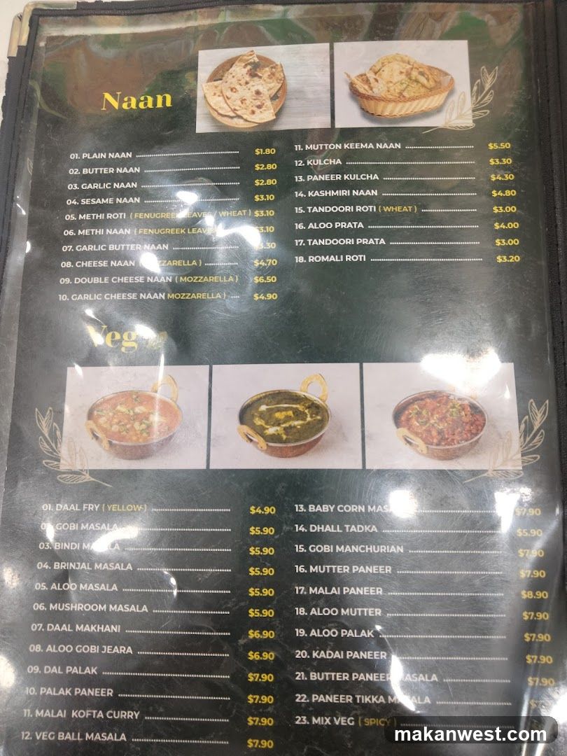 Indian Restaurant Menu