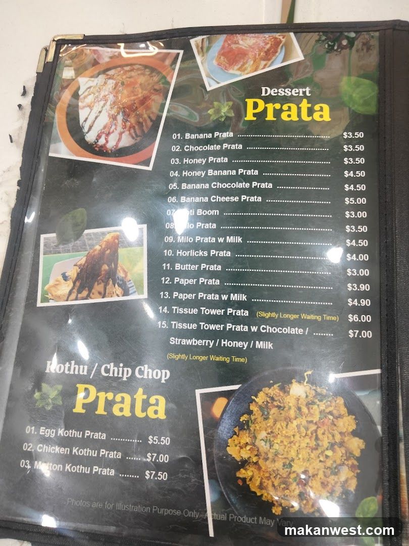 Prata Menu