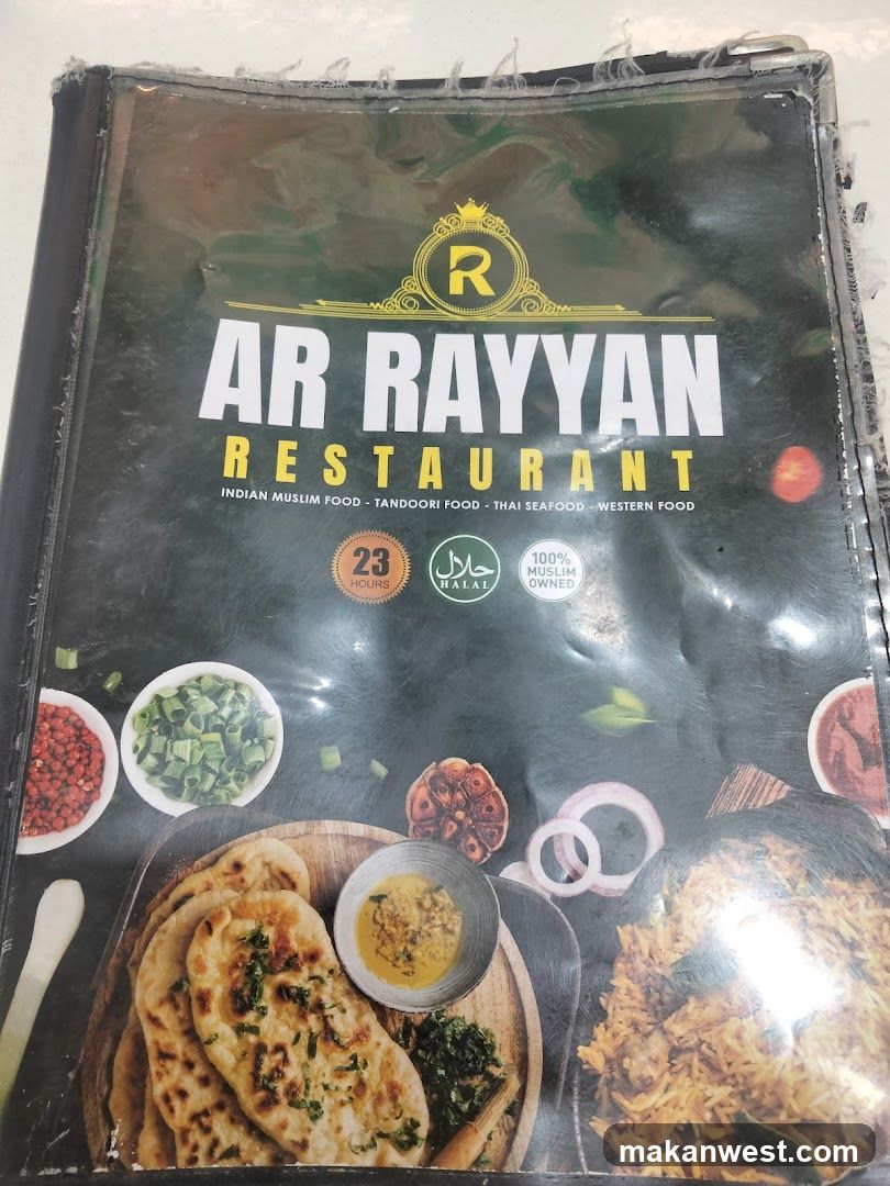 Ar Rayyan Restaurant Menu Cover