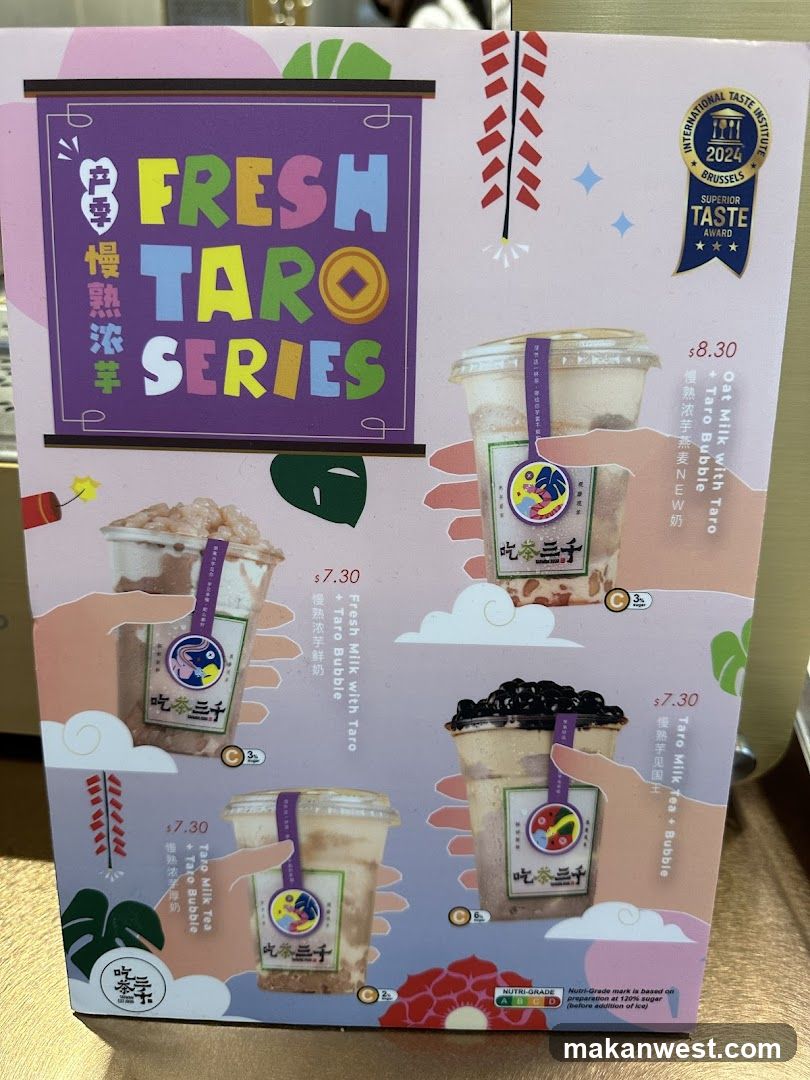 Fresh Taro Series Menu Board