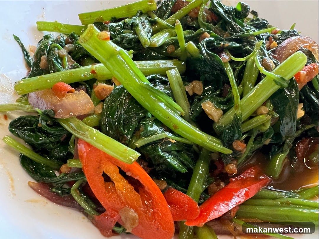 Stir-fried Spinach with Red Chili and Garlic