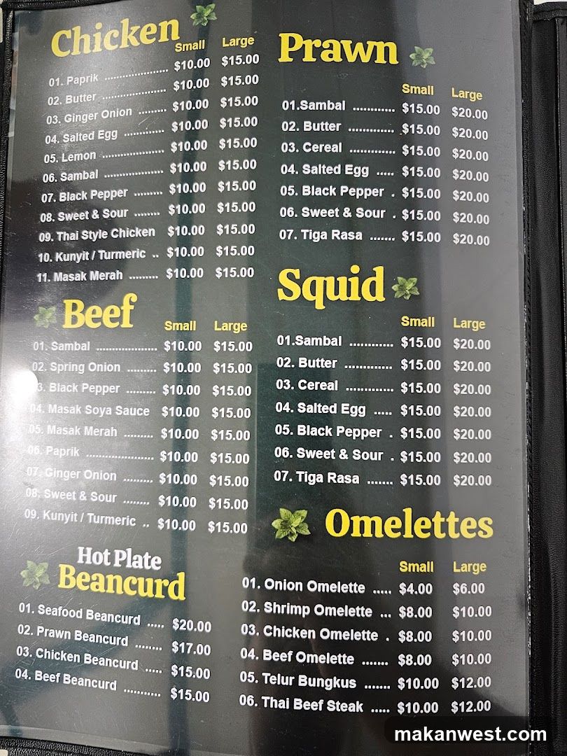 Restaurant Menu Board