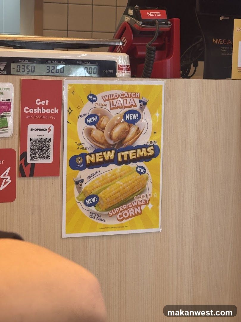New Items Poster at Store Counter