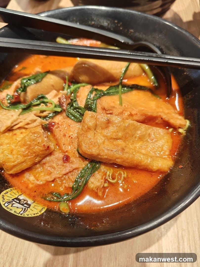 Spicy Noodle Bowl with Tofu and Greens