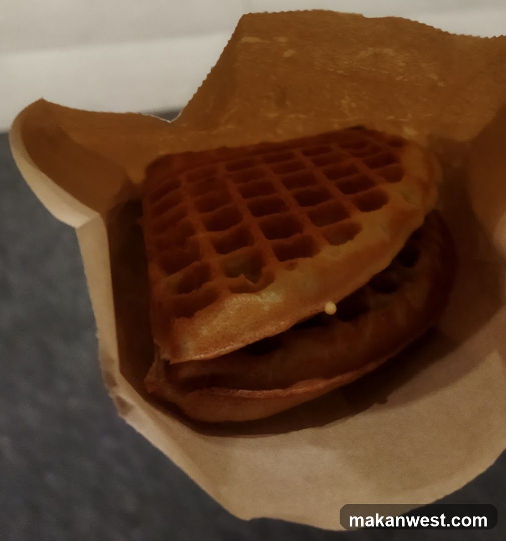 Waffle Sandwich in Paper Wrapper