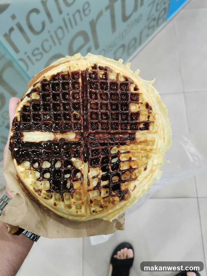 Chocolate Waffle with Syrup