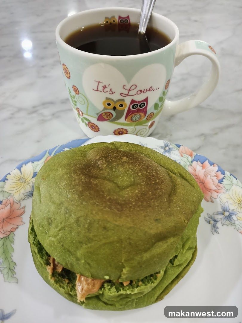 Matcha Sandwich and Coffee