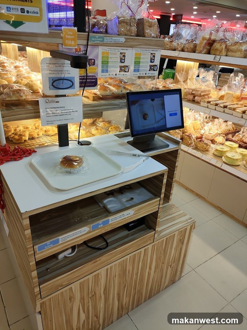 Bakery Interior with Self-Checkout Kiosk