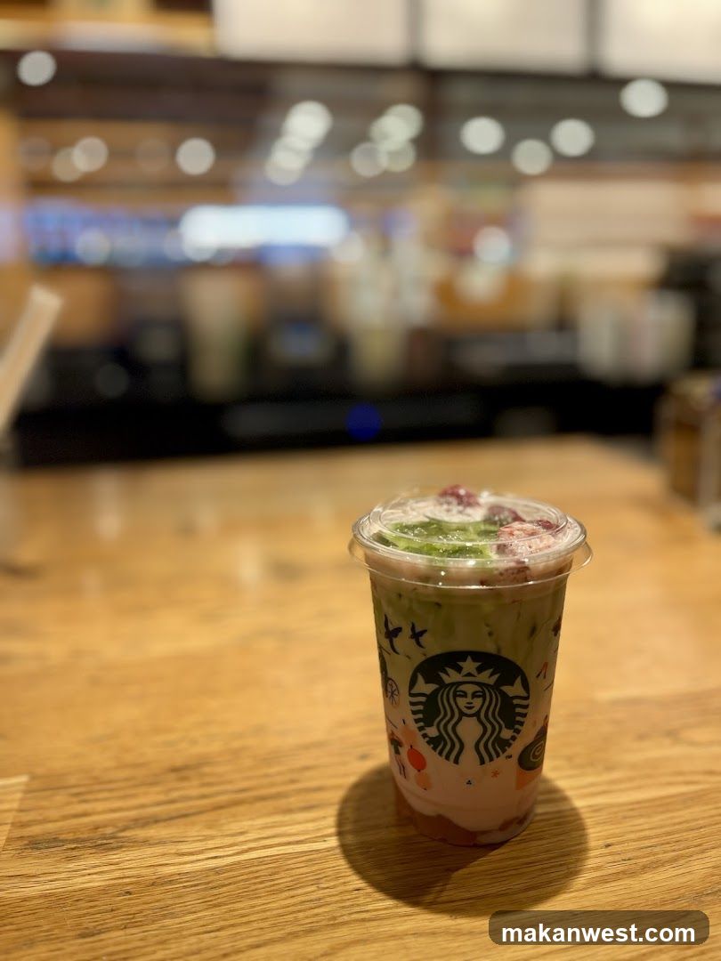 Starbucks Drink on Wooden Table